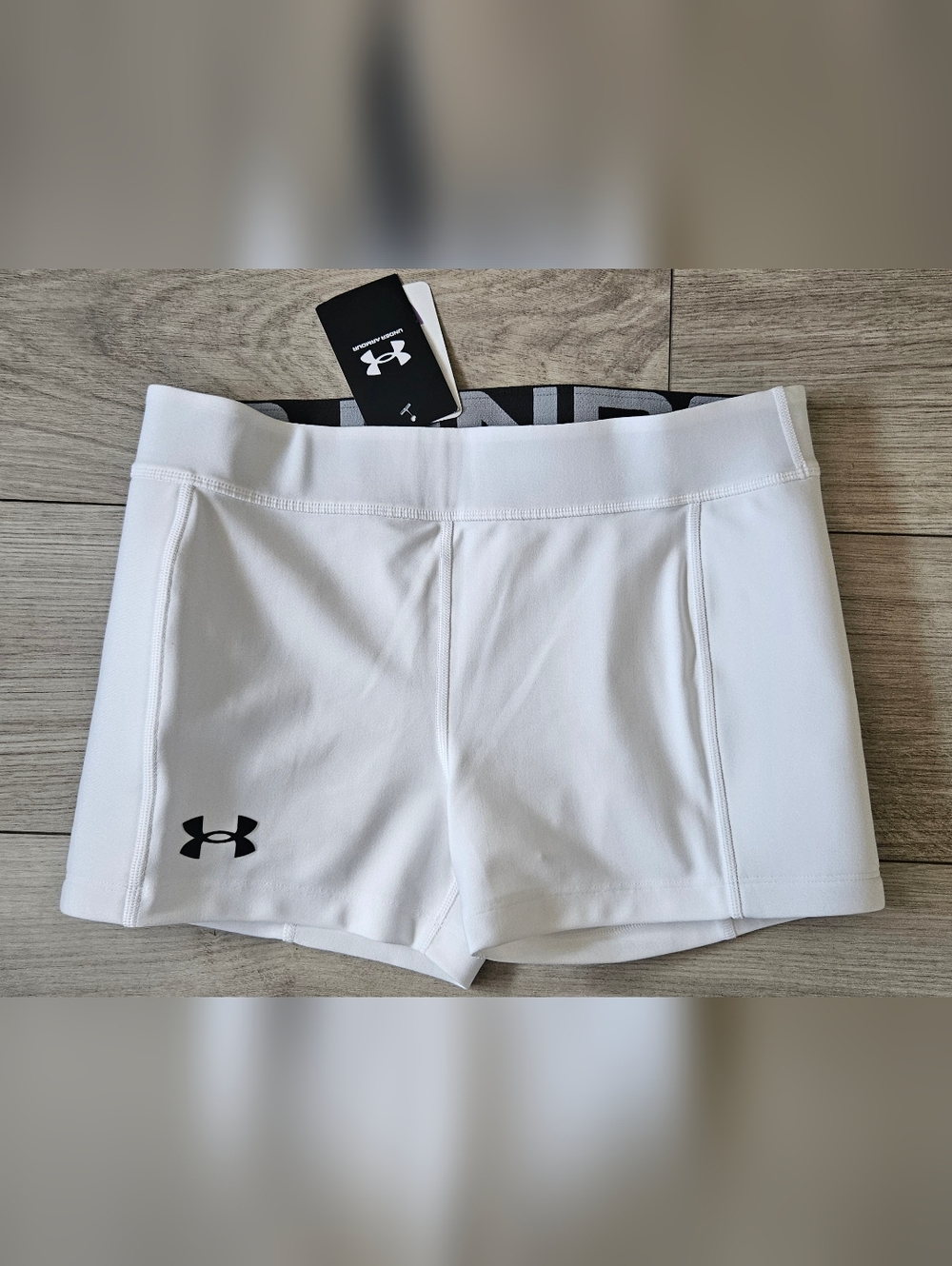 Under Armour Girls Softball Utility Slider Shorts Youth XL White Athletic NWT